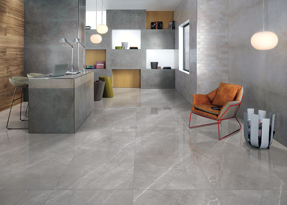 Elevate Your Space with Premium Regal Armani Grey Marble Vitrified Tiles