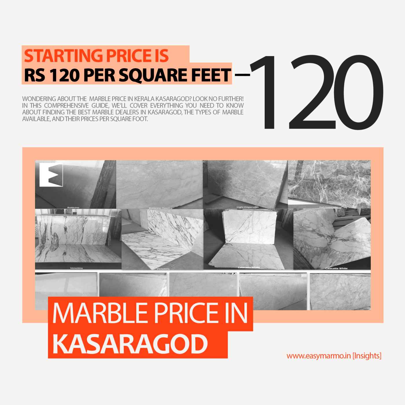 Marble Price in Kasaragod | Starting from 120 INR